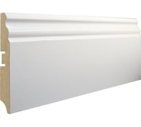 Плинтус Смартпрофайл Пеинт 3D вуд 100Е (100 мм; 2.4 м; МДФ; Белый) GRACE УТ000033436