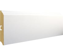 Плинтус Смартпрофайл Пеинт 3D вуд 82 (82 мм; 2.4 м; МДФ; Белый) GRACE УТ000030985
