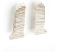 Заглушка для плинтуса Рико Лео (25 пар; 56 мм; левая/правая; ПВХ; Ясень серый) GRACE УТ000009569