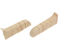 Заглушка для плинтуса Рико Лео (25 пар; 56 мм; левая/правая; ПВХ; Дуб беленый) GRACE 00000003114