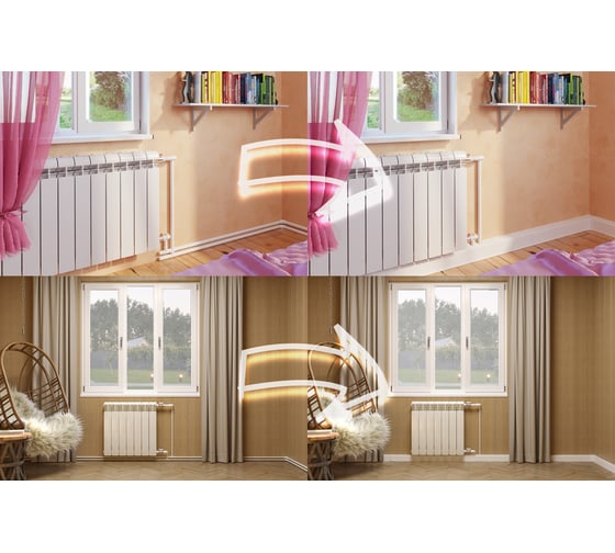 Плинтус Smartprofile Aqua20 (95х20 мм; 2.2 м; ПВХ; Белый под покраску) GRACE УТ000072319