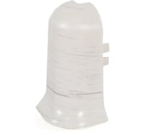 Угол наружный для плинтуса Рико Лео (25 пар; 56 мм; ПВХ; Береза гатчинская) GRACE УТ000043108