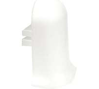 Угол наружный для плинтуса Рико Лео (25 пар; 56 мм; ПВХ; Белый) GRACE УТ000009990