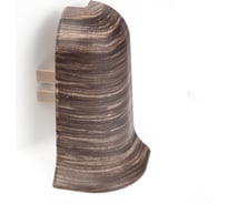 Угол наружный для плинтуса Рико Лео (25 пар; 56 мм; ПВХ; Дуб мореный) GRACE УТ000010019