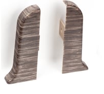 Заглушка для плинтуса Рико Лео (25 пар; 56 мм; левая/правая; ПВХ; Дуб мореный) GRACE УТ000010018