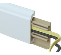 Плинтус Рико Колор HSP 80 (80 мм; 2.5 м; ПВХ; Белый под покраску) GRACE УТ000024173