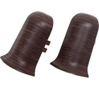 Угол наружный для плинтуса Рико Лео (25 пар; 56 мм; ПВХ; Венге) GRACE УТ000010050