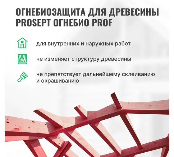 Огнебиозащита для древесины PROSEPT ОГНЕБИО PROF 2-ая группа 10 л 006-10к