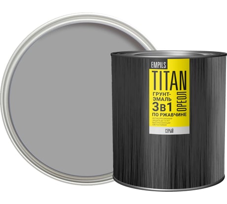 Грунт-эмаль по ржавчине Empils Titan Ореол ОРЕОЛ TITAN серый RAL 7004 2 л 2 кг 87282