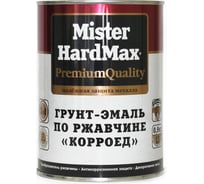 Грунт-эмаль по ржавчине HardMax Корроед RAL 7040 оконный серый, банка 0.9 кг, 1 шт. 4690417071722