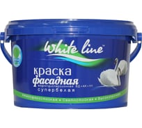 Фасадная краска White Line ВД, супербелая, ведро 7 кг 4660000616944