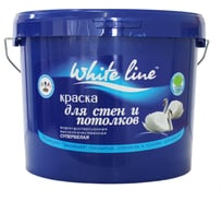 Краска для стен и потолков White Line ВД, супербелая, ведро 14 кг 4660000613981