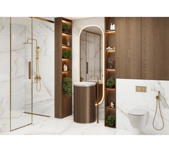 Керамогранит Delacora Calacatta Monsoon sugar-эффект 600x1200x9,5 1,44 м2 белый 60120CMN01