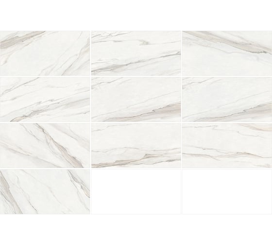Керамогранит Delacora Calacatta Monsoon sugar-эффект 600x1200x9,5 1,44 м2 белый 60120CMN01