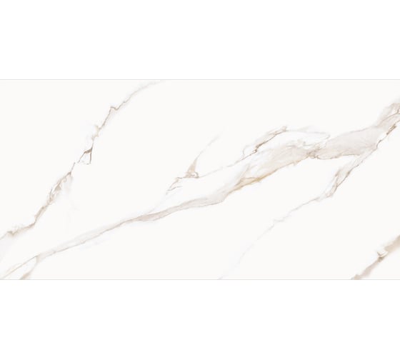 Керамогранит Delacora Calacatta Milazzo Gold sugar-эффект 600x1200x9,5 1,44 м2 белый 60120CMI01