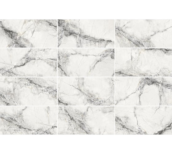 Керамогранит Delacora Tenerife sugar-эффект 600x1200x9,5 1,44 м2 белый 60120TEE15