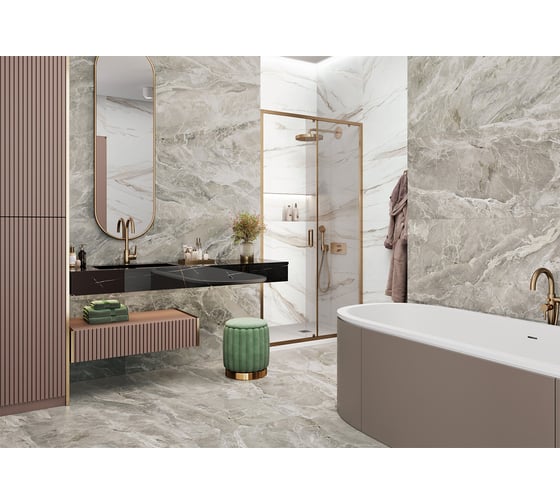 Керамогранит Delacora Frapucino sugar-эффект 600x1200x9,5 1,44 м2 серый 60120FRP18
