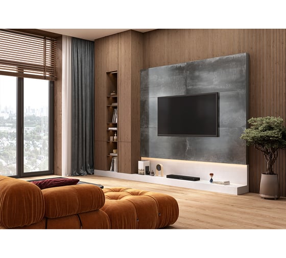 Керамогранит Delacora Misty Dark sugar-эффект 600x1200x9,5 1,44 м2 черный 60120MIT25