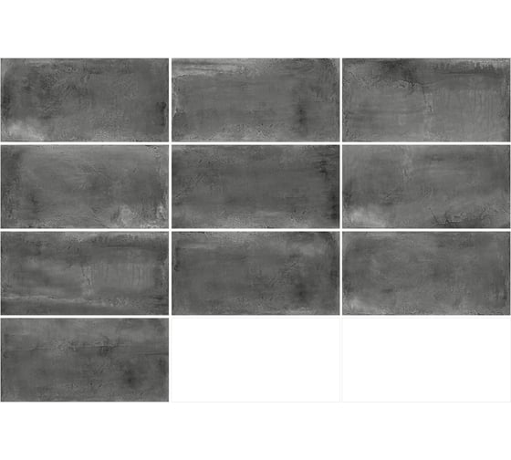Керамогранит Delacora Misty Dark sugar-эффект 600x1200x9,5 1,44 м2 черный 60120MIT25