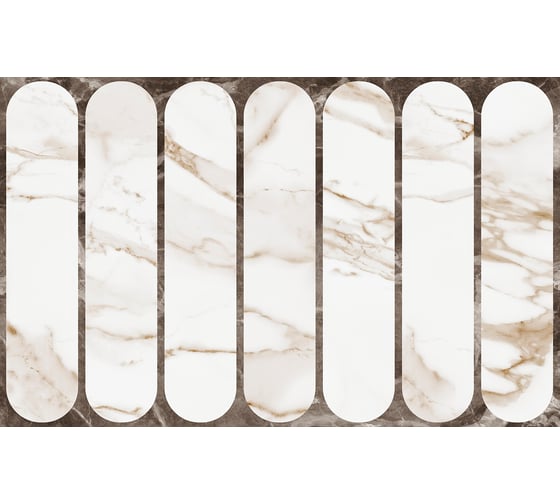 Плитка настенная Gracia Ceramica Капелла белый низ 03 25x40 рельеф 1,4 м2, 14 шт. СК000043397