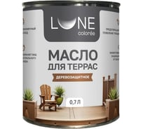 Масло для дерева, террас и мебели Lune Coloree с воском, графит, 0,7л 38929