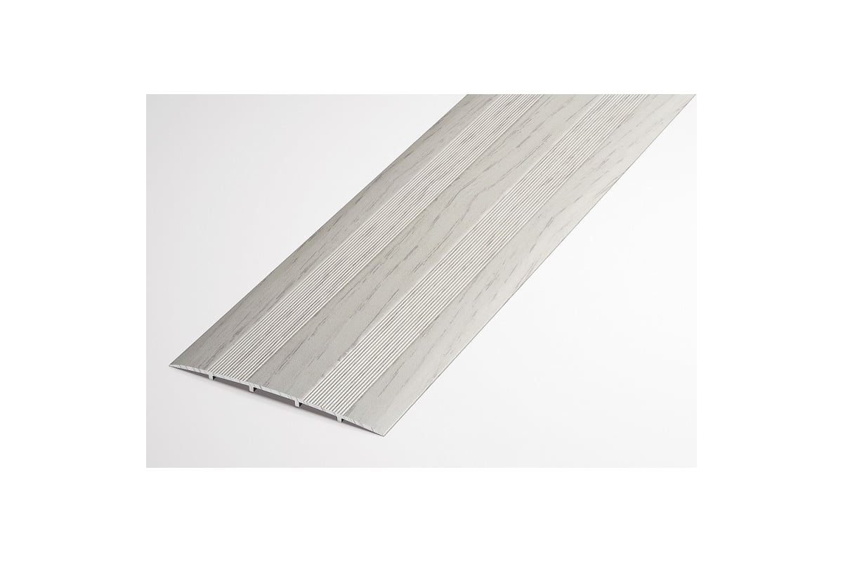 4087 дуб беленый. пороги стыки алюминиевые одноуровневые. порог стыкоперекрывающий 40х1800 мм без покрытия. 01л, серебро люкс. 1350.