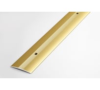 Порог прямой алюминиевый (37 мм; 0.9 м; декоративный; золото) Лука 00000001377