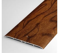 Порог прямой алюминиевый (100 мм; 0.9 м; декоративный; мербау) Лука 00000001571