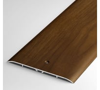 Порог прямой алюминиевый (100 мм; 0.9 м; декоративный; венге) Лука 00000001517