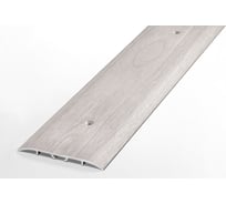 Порог прямой алюминиевый (60 мм; 0.9 м; декоративный; ясень белый) Лука УТ000023078