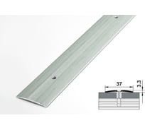 Порог прямой алюминиевый (37 мм; 0.9 м; декоративный; ольха серая) Лука УТ000026073