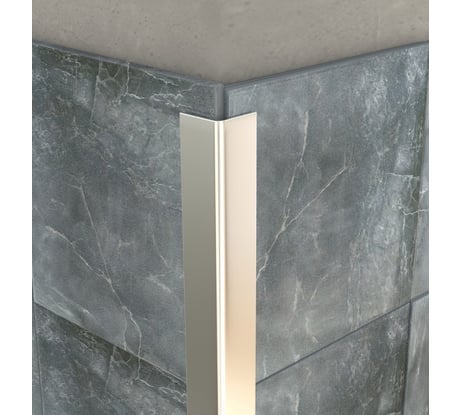 Угловой профиль ЛУКА из нержавеющей стали 10х10 мм, 2.7 м, сатинированный УТ000043047