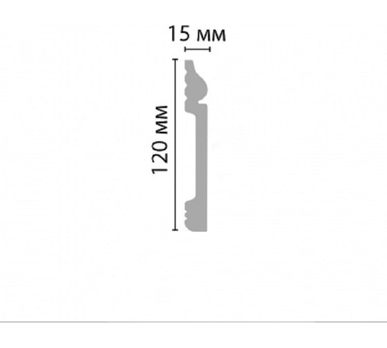 Напольный плинтус Stenopol 120х15х2000 мм C704
