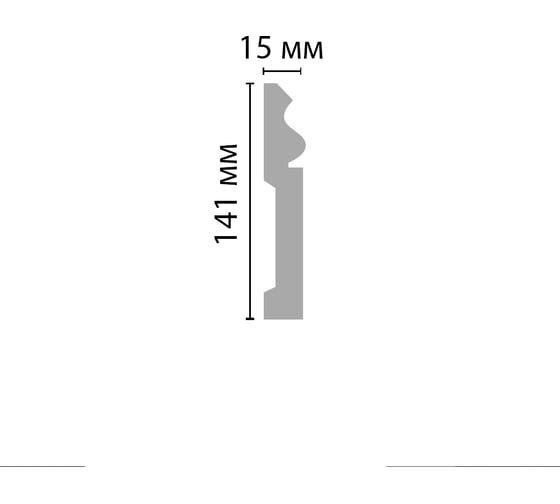 Плинтус напольный Decomaster 141х15х2000 мм A035