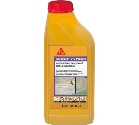 Антисептик для древесины SIKA gard-272 Protect канистра 1 л 824936