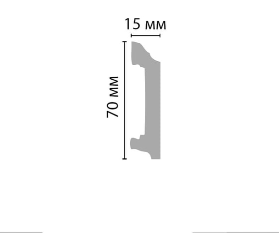Напольный плинтус Decomaster 70х15х2000 мм A025