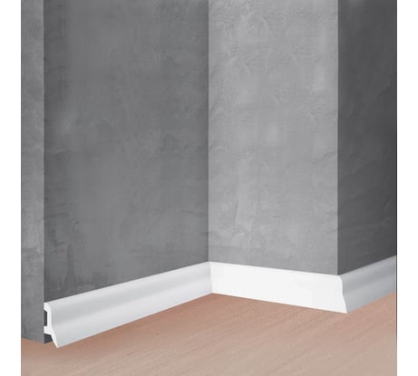 Напольный плинтус Stenopol 42х21х2000 мм под покраску C7230