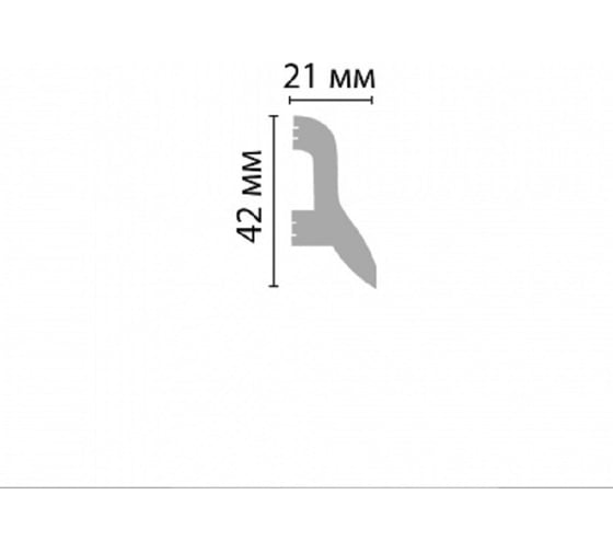 Напольный плинтус Stenopol 42х21х2000 мм C7230
