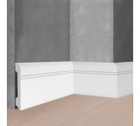 Напольный плинтус Stenopol 107х12х2000 мм под покраску C7105