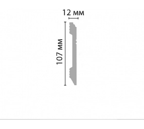 Напольный плинтус Stenopol 107х12х2000 мм C7105