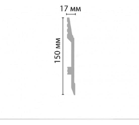 Напольный плинтус Stenopol 150х17х2000 мм C7104