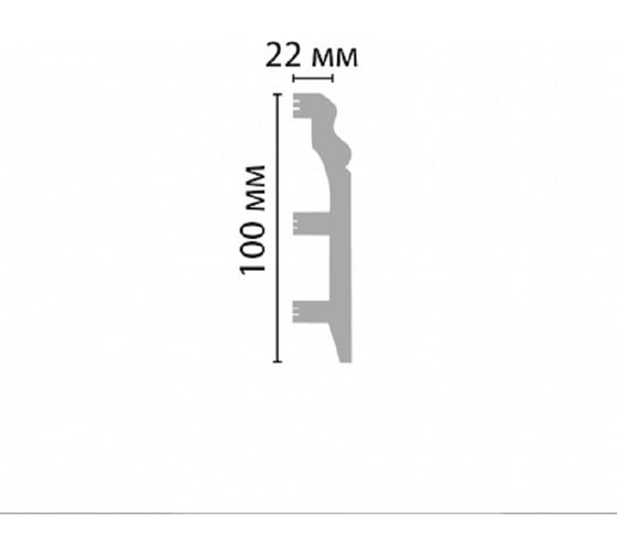 Напольный плинтус Stenopol 100х22х2000 мм C7232
