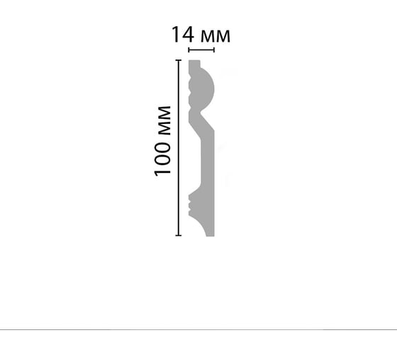 Напольный плинтус Stenopol 100х14х2000 мм C7137