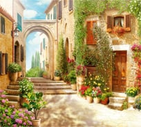 Обои Цветы на улице Топ Фотообои флизелин, 300х270 см 15-1013-МF-3