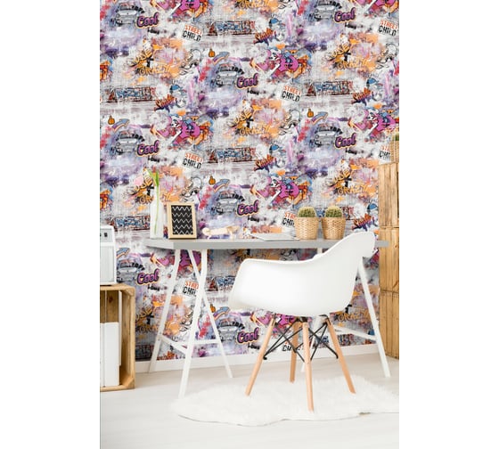 Обои виниловые на флизелиновой основе Street Art (1.06х10.05 м; 1 рулон) Euro Decor 7096-00