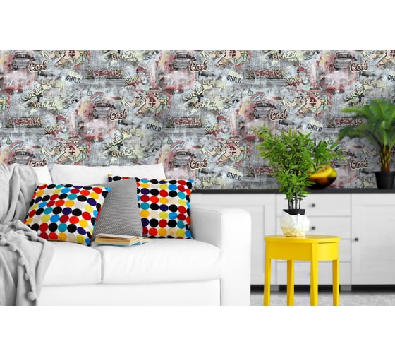 Обои виниловые на флизелиновой основе Street Art (1.06х10.05 м; 1 рулон) Euro Decor 7096-22