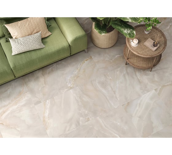 Керамогранит Delacora Onyx Breez Crema sugar-эффект 600x600x9,5 1,44м2 бежевый 6060ONB01