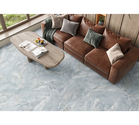 Керамогранит Delacora Onyx Breez sugar-эффект 600x600x9,5 1,44м2 серый 6060ONB06