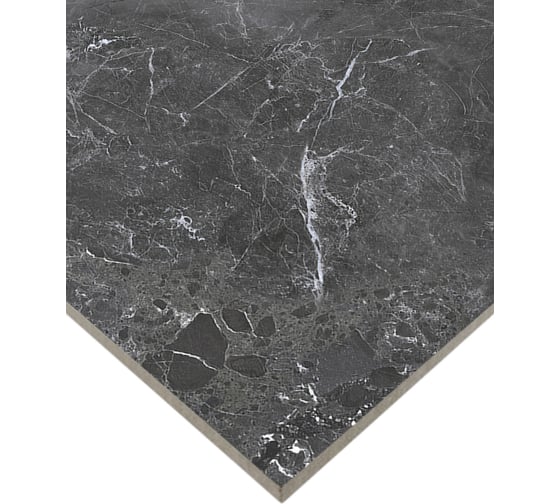 Керамогранит Delacora Greiny Dark sugar-эффект 600x600x9,5 1,44м2 черный 6060GRY99
