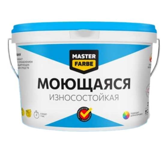 ВД краска MASTERFARBE МОЮЩАЯСЯ износостойкая 6кг 4610091274448 1